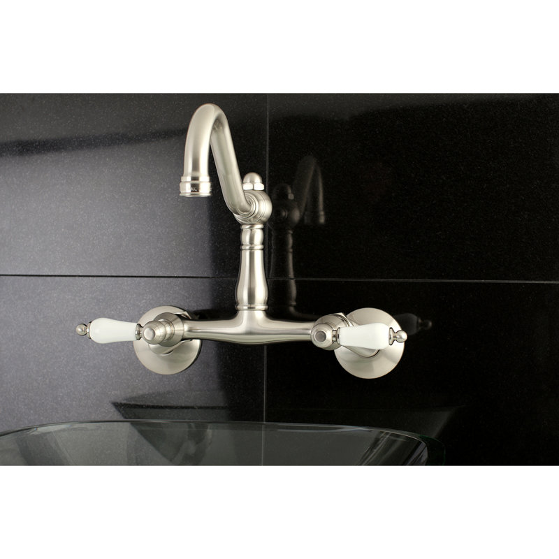 Kingston Brass Vintage Double Handle Wall Mount Kitchen Faucet